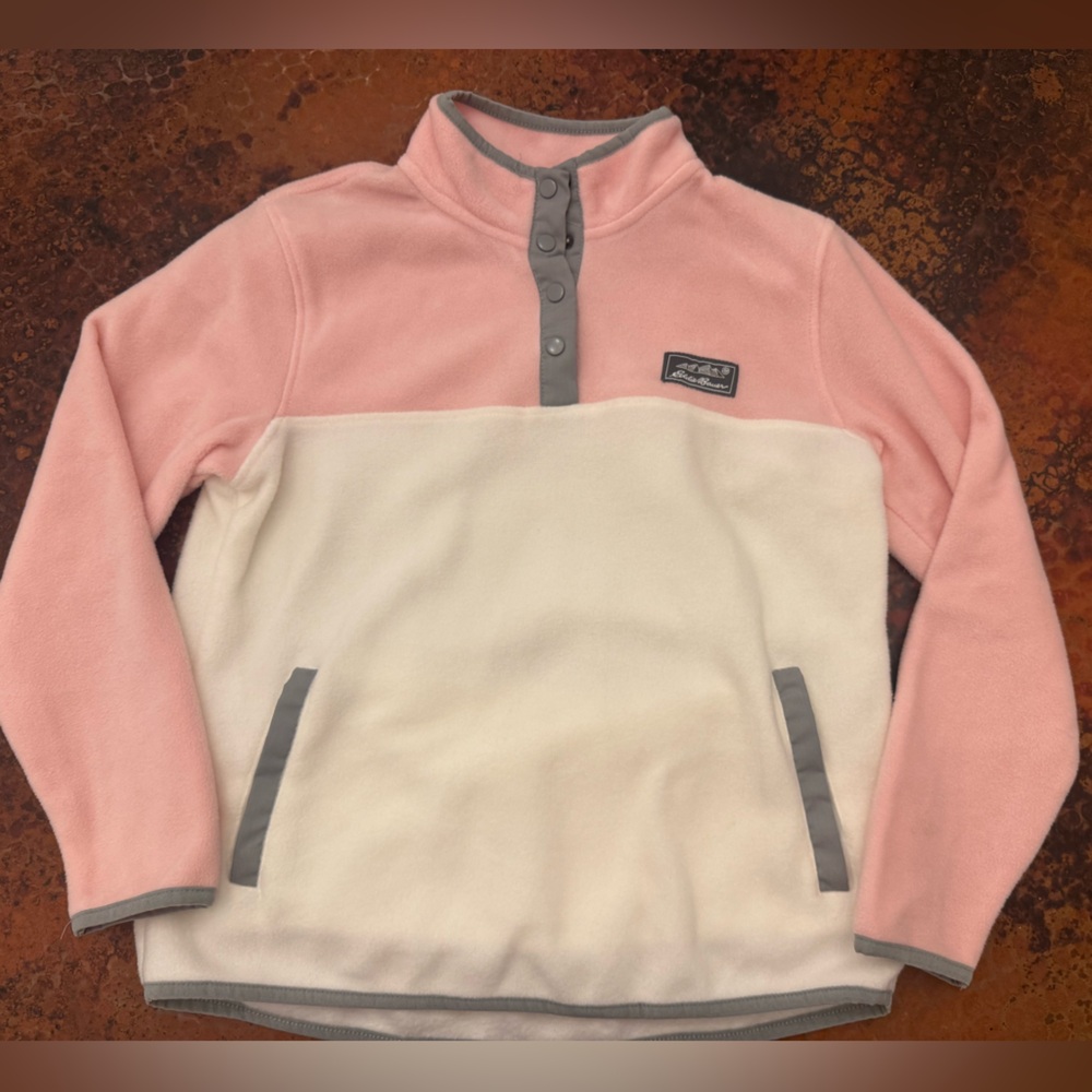 Eddie Bauer Kids Pink and Gray Pullover